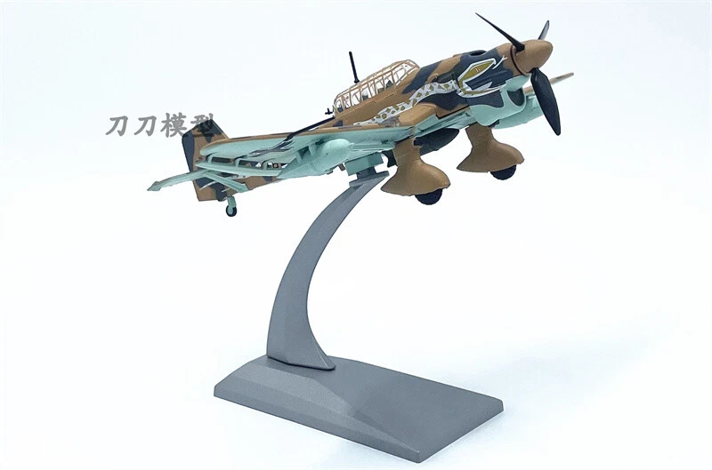 Bombardero de buceo Stuka Ju-87B Junkers alemán escala 1/72 modelo fundido a presión colección marrón Foto 4 de 4