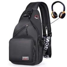 Crossbody Sling Bag Backpack for Men & Women Convertible Shoulder Bag Waterpr...