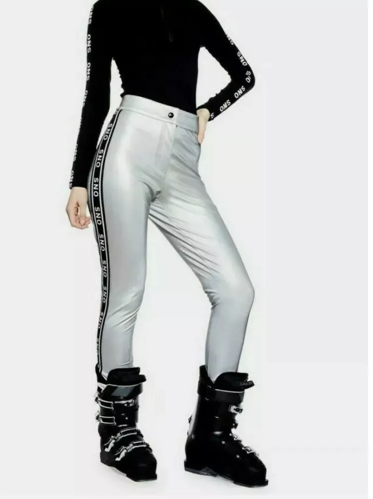 Ladies Size 12 Topshop Sno Ski Silver Ski Pants Salopettes Bnwt ☃️