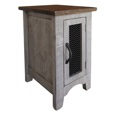 Crafters and Weavers Greenview One Door Side Table - Gray