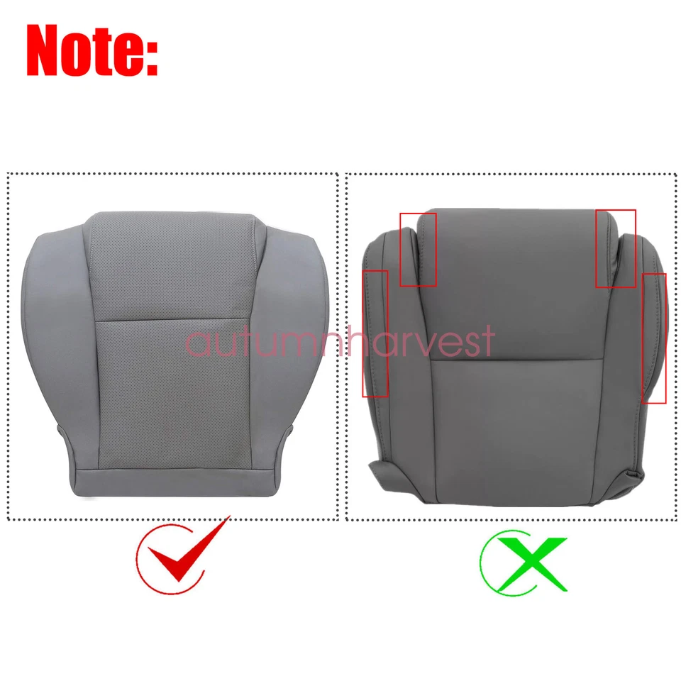 Cubierta de asiento inferior gris para conductor y pasajero Toyota Sequoia Tundra 2007-2013 Foto 3 de 4