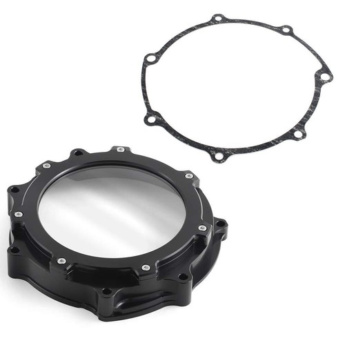 Full Clear Clutch Cover with Gasket for Yamaha Crankcase Cover Black.