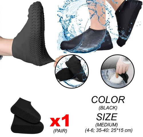 Waterproof Shoe Covers Resistant Silicone Overshoes Rain Boot Cover Protector - Picture 34 of 61
