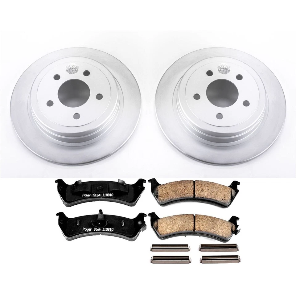 CRK5570 Powerstop conjunto de 2 rodas disco de freio e kits de pastilhas traseiras para Explorer Ford - Imagem 3 de 3