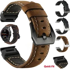 Quick Fit Strap For Garmin Fenix 8 E 7 7X 6 6X Pro 5 5X 965 3 Leather Watch Band