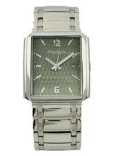 Kenneth Cole New York KC3564 Rectangle Shape Stainless Steel Wide Bracelet Watch