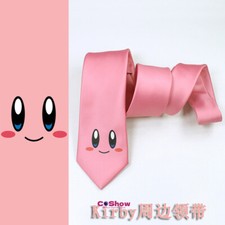 Anime Kirby Star Pink Kawaii Necktie Cosplay Costume Neck Tie Accessoies Gift