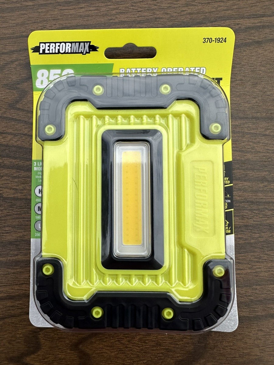 850 Lumen LED Battery Operated LED Work Light 3-Mode, 180 Degree