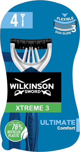 WILKINSON SWORD - Xtreme 3 For Men | Ultimate | 4 x Disposable Razors
