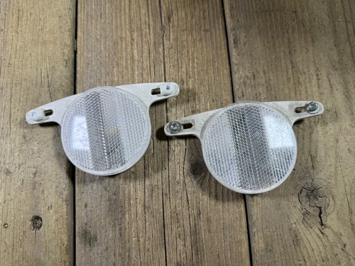 Old School BMX Mags CatEye RR-250-WU Reflector Pair Japan White Wheel Reflectors
