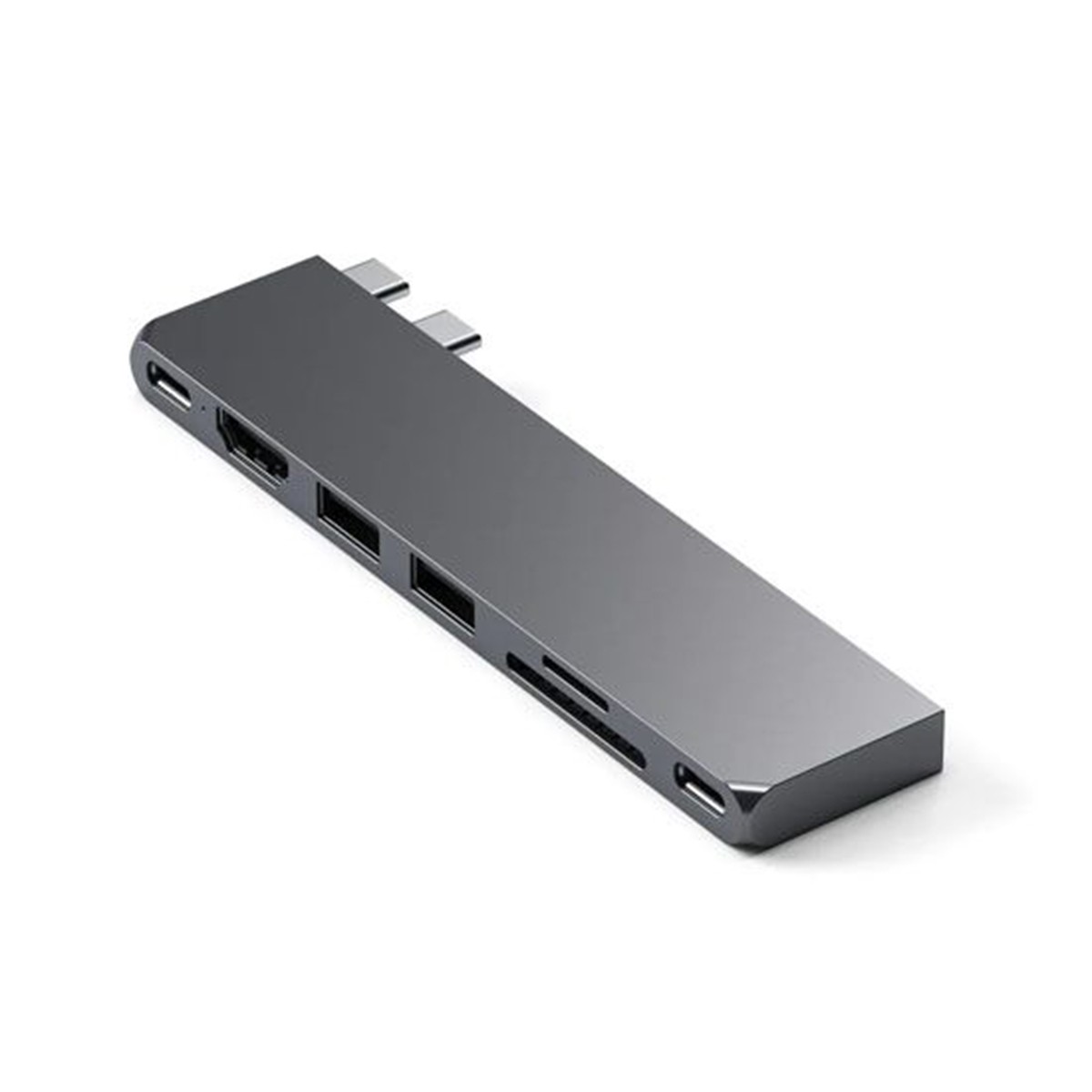 Hub USB-C Slim PRO Satechi gris espace extension compacte MacBook