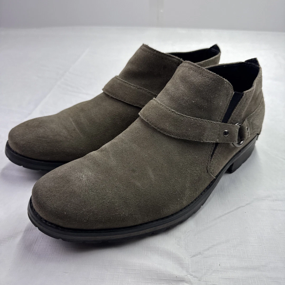 GmbH Selim Biker Boots Black Suede Double Zip Square Toe Men’s Size 43 / 9.5 Suede Zip Biker Boots for Men for sale | eBay main image 4