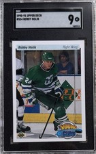 1990-91 UPPER DECK BOBBY HOLIK RC SGC 9