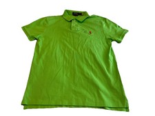 Polo Ralph Lauren Mens Polo Shirt L Custom Slim Fit Short Sleeve Green