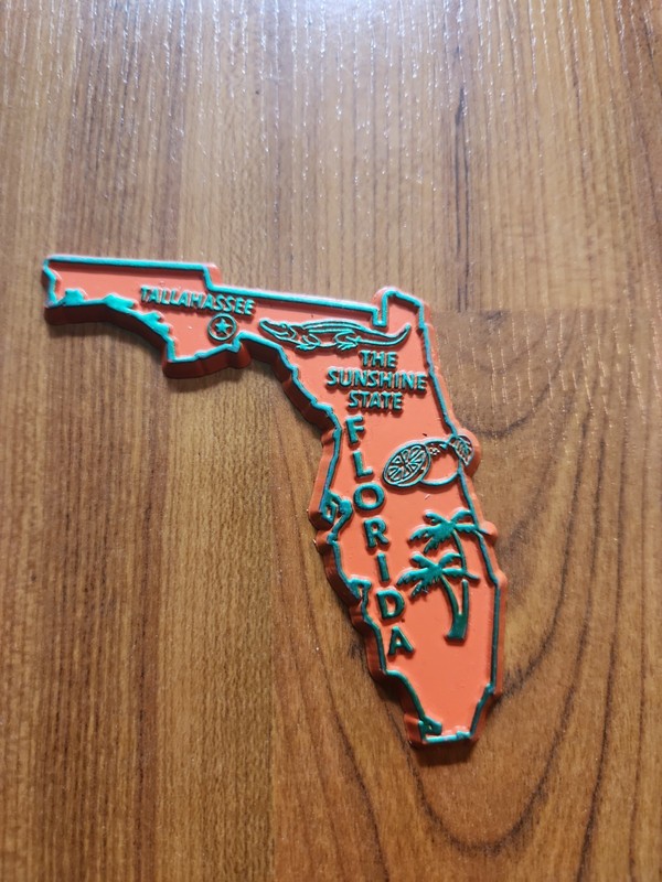 Vintage Rushmore Florida Rubber Refrigerator Magnet 