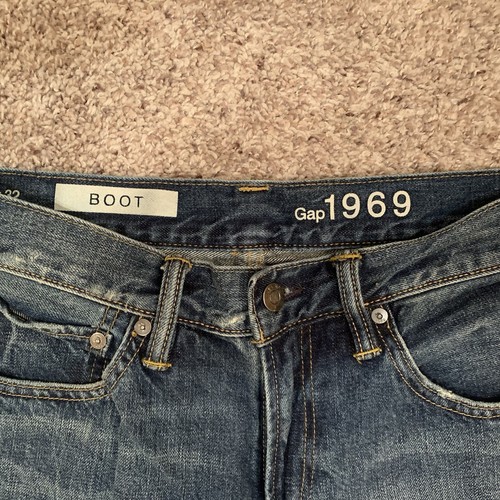 Jeans Gap 1969 uomo 31x32 taglio stivaletto tasche denim - Foto 8 di 12