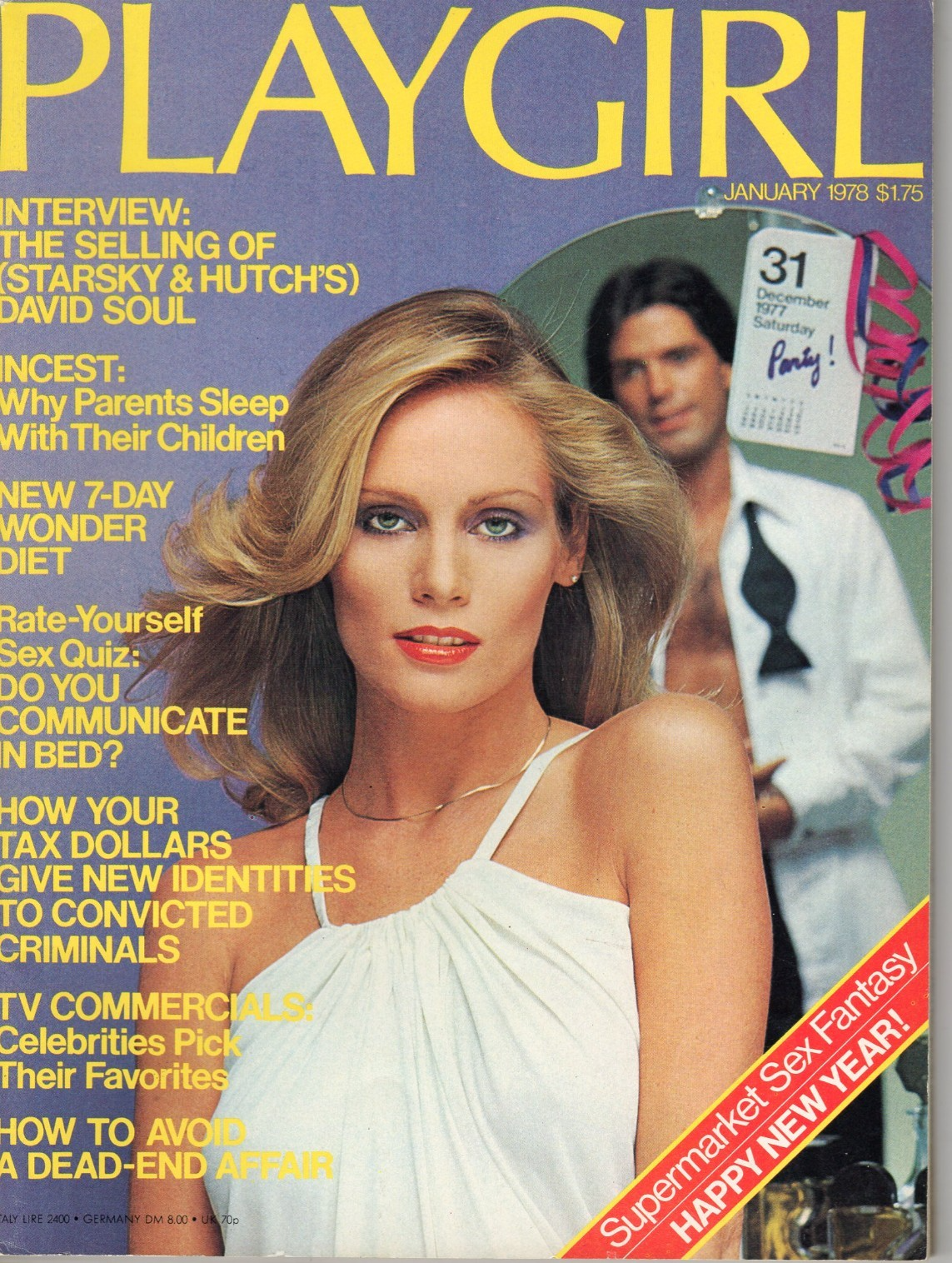 Playgirl January 1978 Vintage Magazine Male Gay Interest Men Women DAVID SOUL