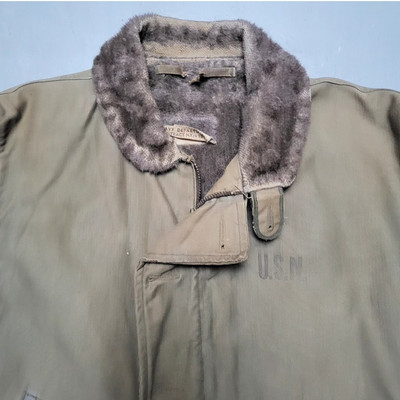 WW2 US Navy N-1 Deck Jacket Alpaca w Stencil Named Sz 42R NICE | eBay