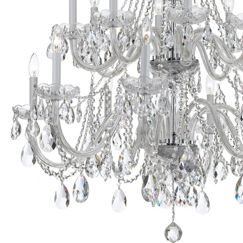 Crystorama 37" Wide Chrome 16-Light Traditional Crystal Chandelier - Picture 3 of 7