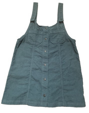 American Eagle Outfitters Corduroy Mini Dress Size M Teal Blue Romper