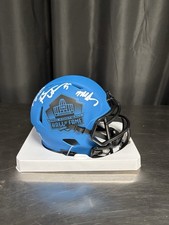 Brian Urlacher Dan Hampton Mike Singletary Signed HOF Mini Helmet JSA COA