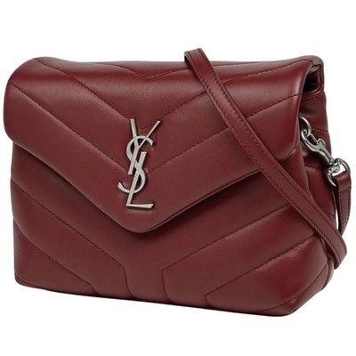 Saint Laurent Loulou Toy 2WAY Leather Red Bag 467072 #BS2799