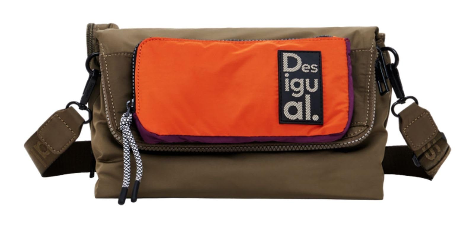 Desigual, ACCESSORIES NYLON ACROSS BODY BAG Donna, verde (l4l)