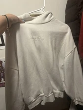 Essentials Cream Hoodie Basically New