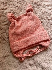 Handmade Seamless 100% Merino Wool Baby Beanie Hat with Ears 1-2 Years (50cm)