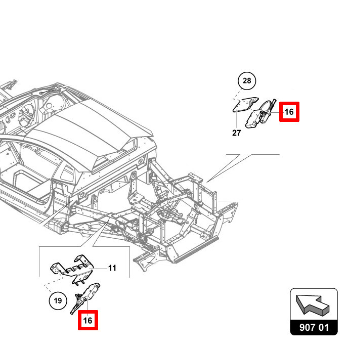 470919197D Lamborghini Aventador Exhaust Temperature Module MY 17-22 [PRE-ODER]