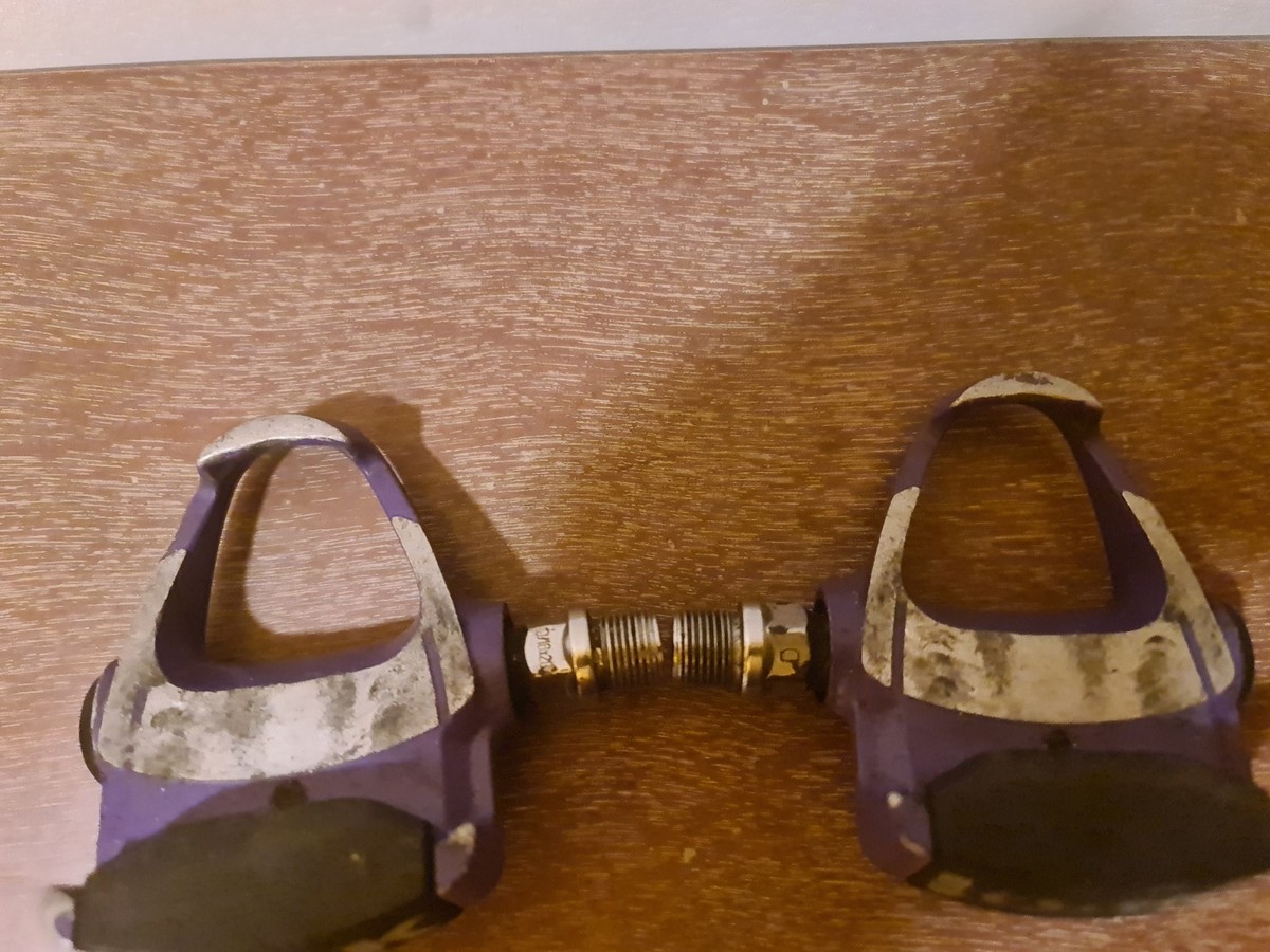Pédales Carbone Look ARC Vintage Violet - Clipsless, Course Route, Fabrication France