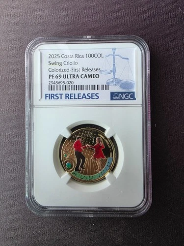 Costa Rica 100 Colones Swing Criollo NGC PF69UC