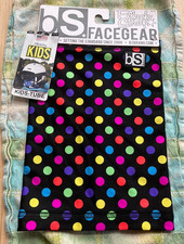 Black Strap FACEGEAR KId's Neck Gaiter POLKA DOT Outdoor Sports Protection NEW