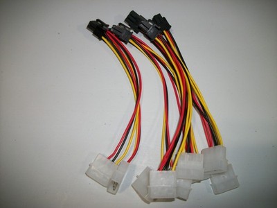**NEW** 6-pin Molex Power cables -Lot of 5