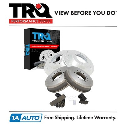 TRQ Performance Front & Rear Brake Pad & Rotor Kit For Toyota