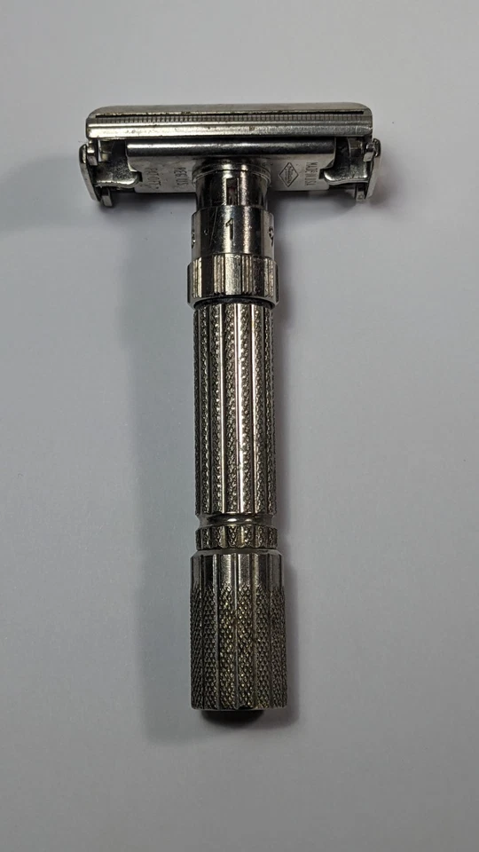 Ancien Rasoir Papillon Gillette Adjustable (Fat Boy) Ref.G2 - 1961 - Photo 2/4