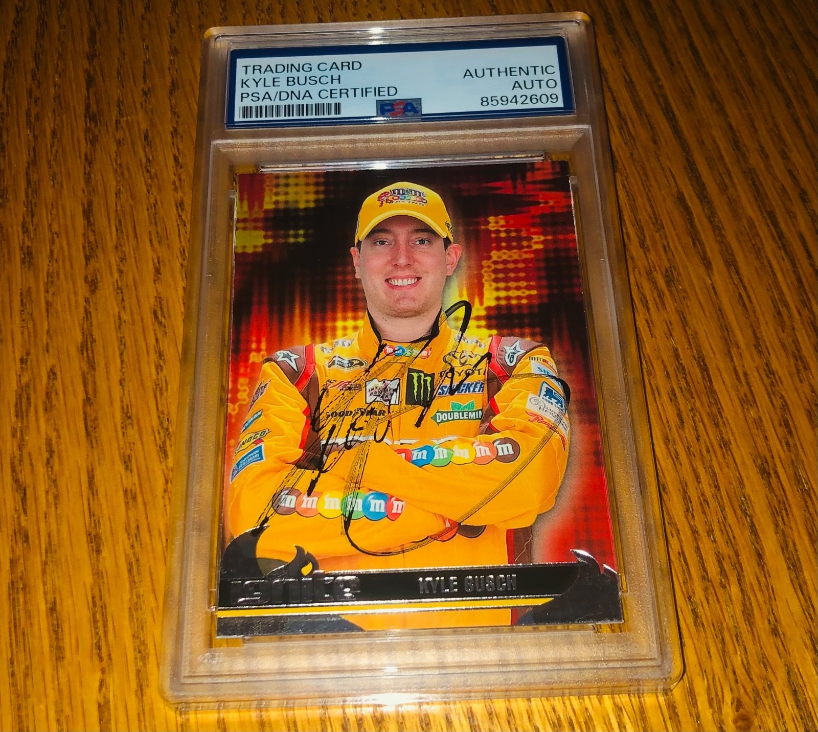 Kyle Busch 2013 Press Pass Ignite #8 Signed Card Auto PSA RIP RARE view 1