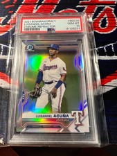 2021 LUISANGEL ACUNA BOWMAN DRAFT CHROME-REFRACTOR #BDC81 GEM MT 10 FRESH GRADE