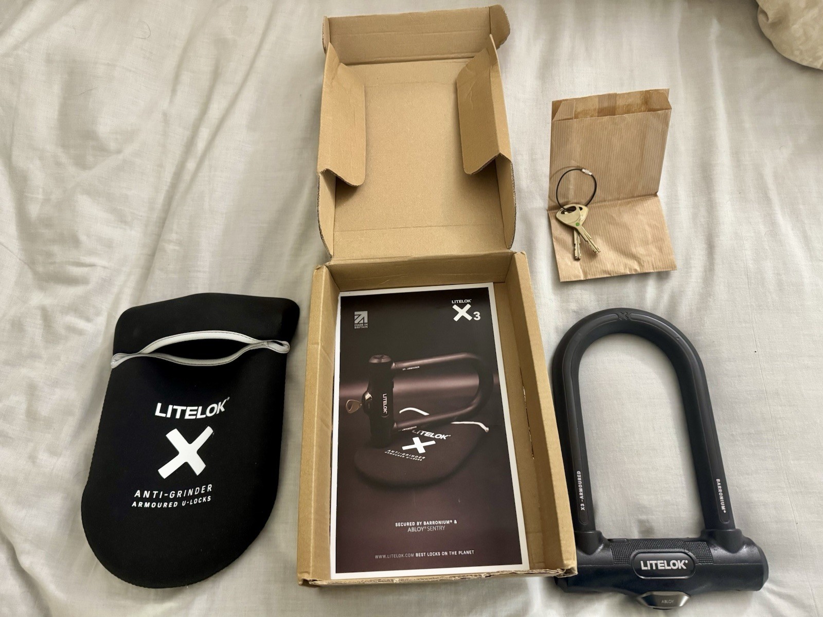 LITELOK X3 Barronium Bicycle Lock New Mint Bike