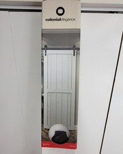 Colonial Elegance Barn Rail Black Steel Sliding Door Hardware Kit New