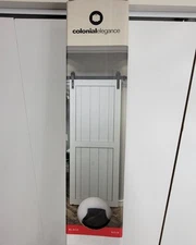 Colonial Elegance Barn Rail Black Steel Sliding Door Hardware Kit New