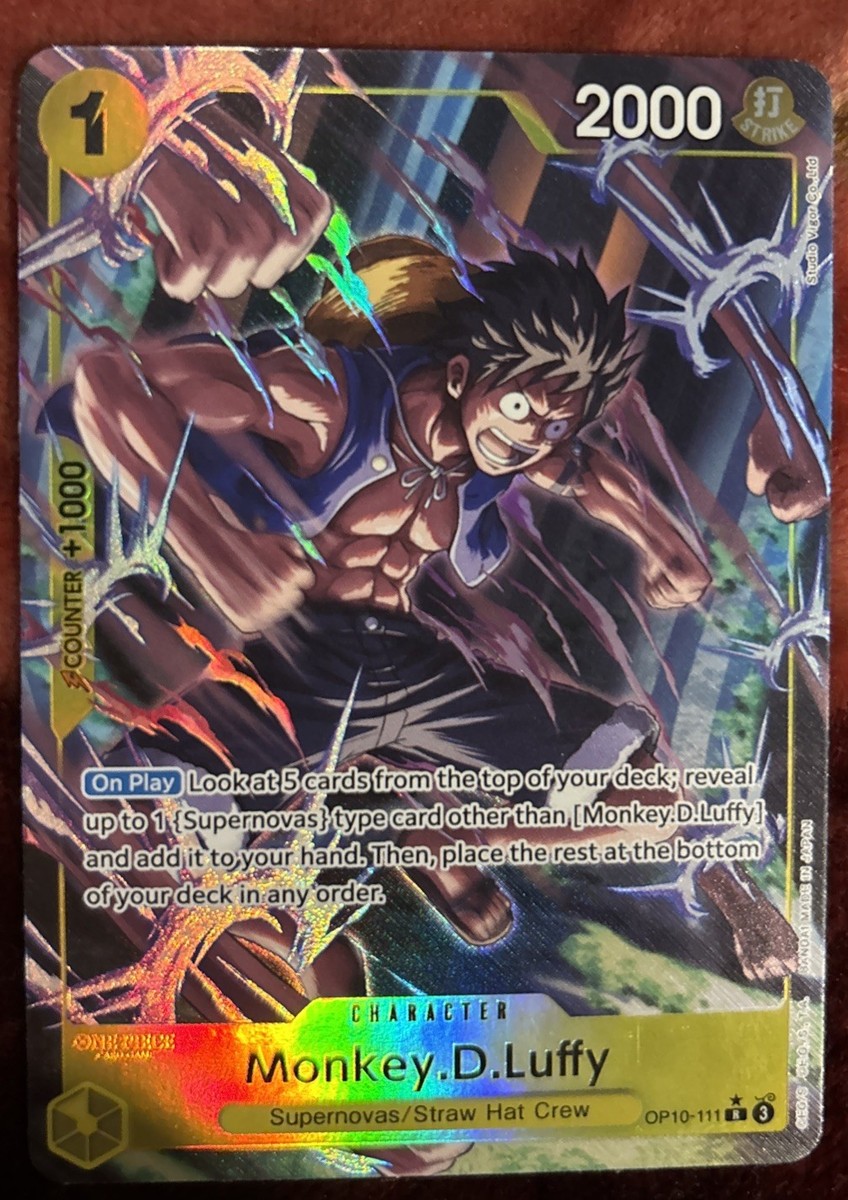 One Piece Monkey.D.Luffy OP10-111 Parallel Royal Blood R* Rare Alt