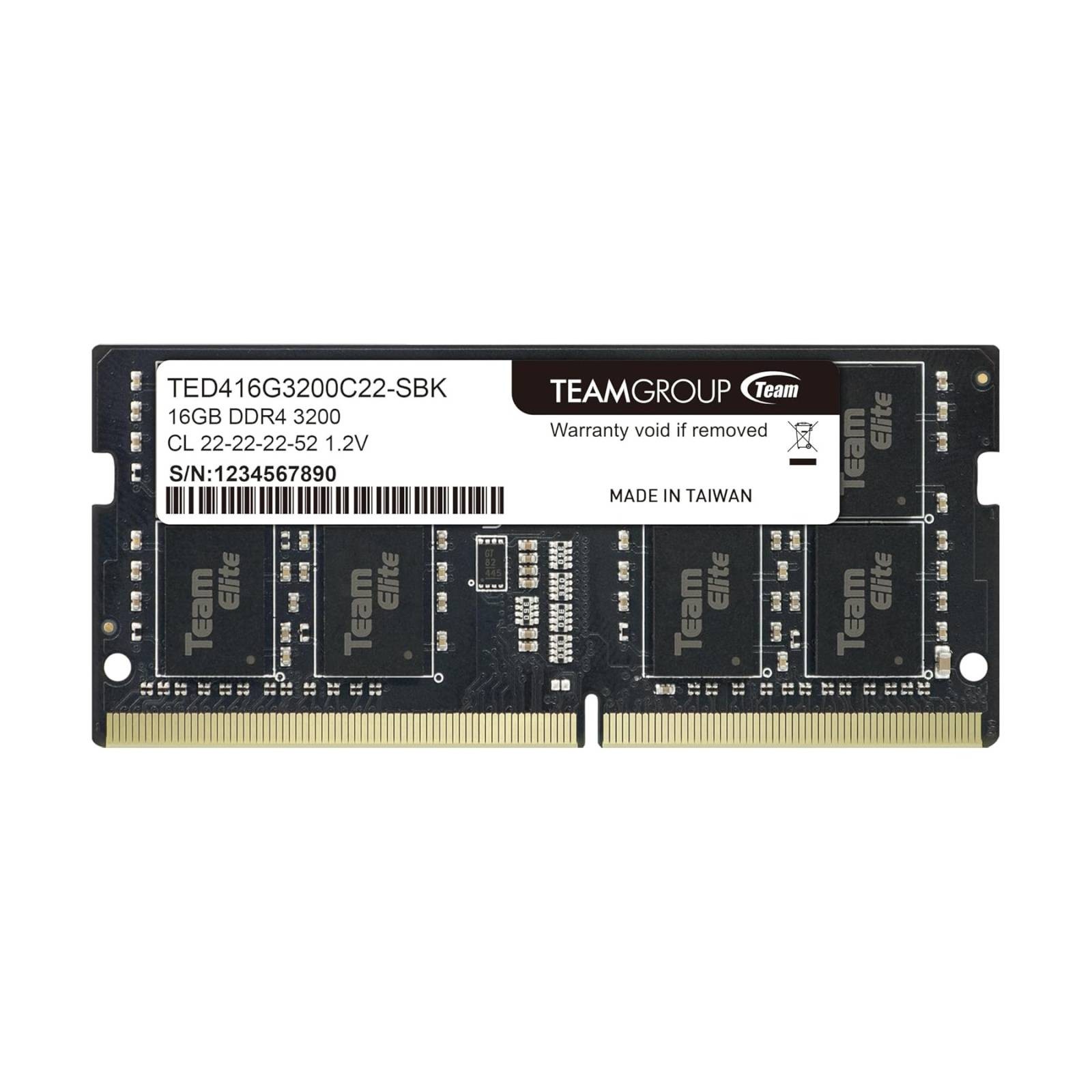 Team Elite 16GB DDR4 Memory Module 3200 MHz SODIMM