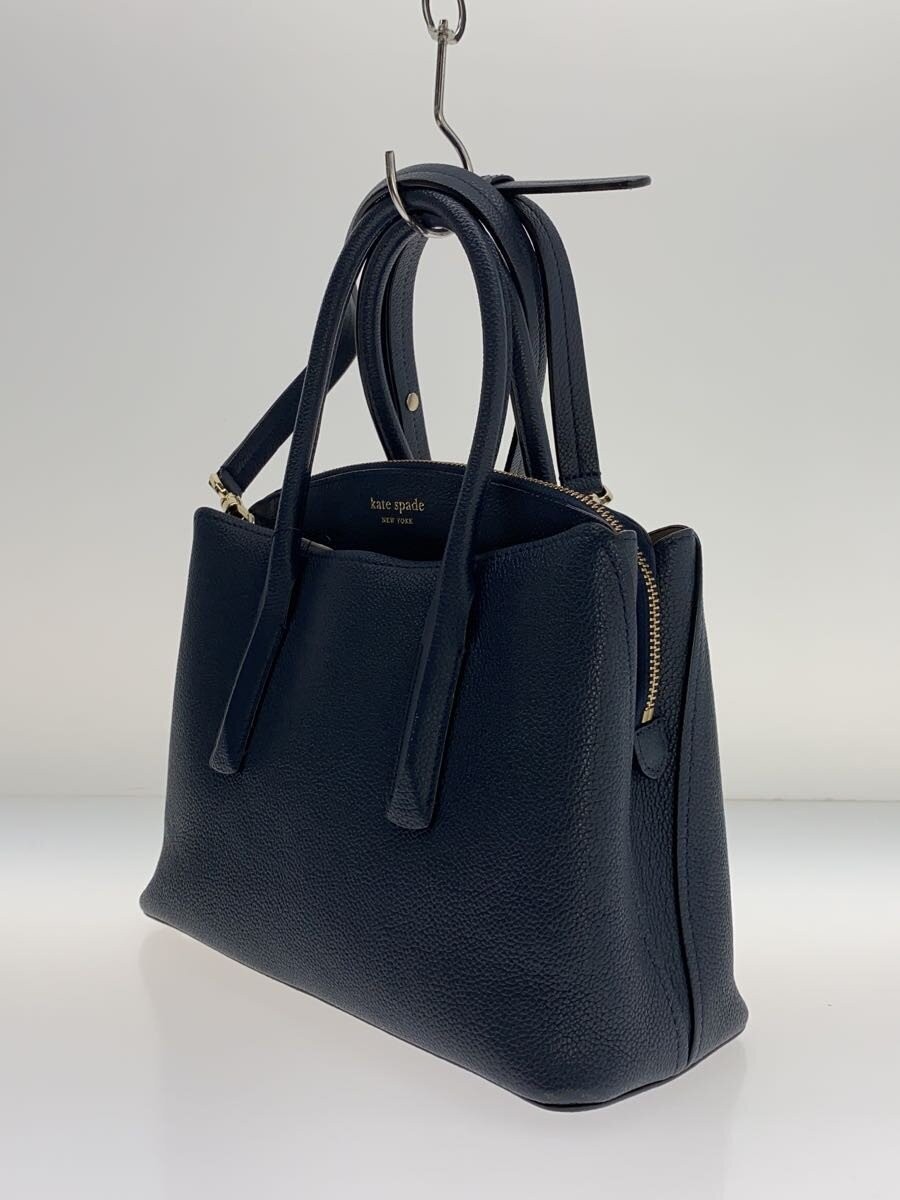 kate spade new york shoulder bag leather navy plain thumbnail 2