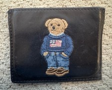 Polo Ralph Lauren Men's Leather Card Case Polo Bear