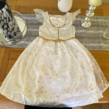 Twin Girls Angel Fancy Dress Costume Dress White Polyester 7-8 Years