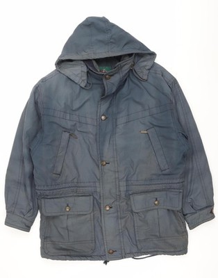 Baracuta Herren Parka Jacke blau Gr. 40 normal mit Kapuze gefüttert