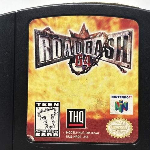 Road Rash 64 (Nintendo 64, 1999) N64 Auténtico Limpio Probado Gris Carrito Variante - Imagen 3 de 10