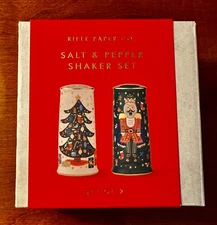 Rifle Paper Co Nutcracker Porcelain Salt & Pepper Shaker Set NEW - FREE SHIPPING