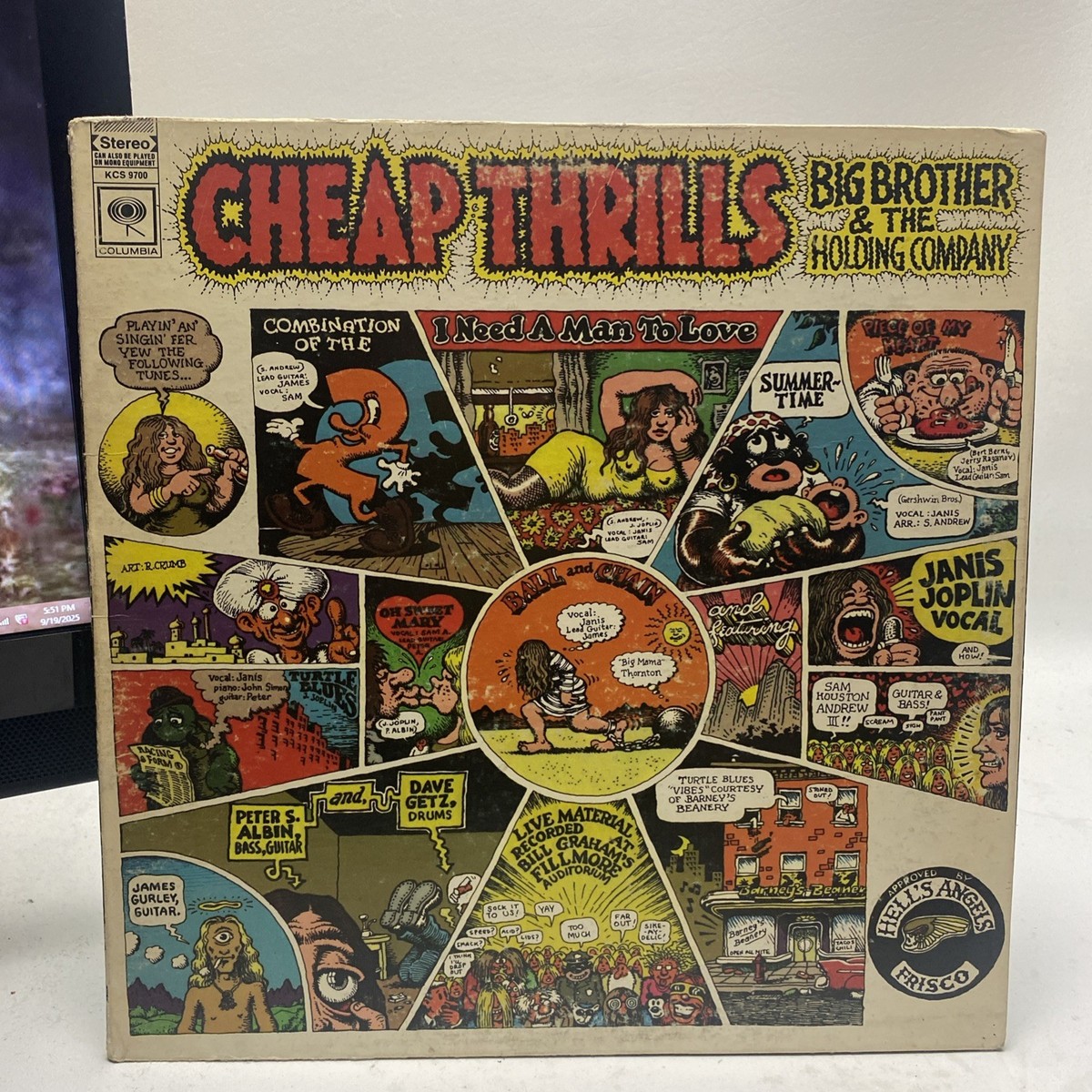 Big Brother & Holding Company Cheap Thrills 1968 Vinyl LP Rare 100